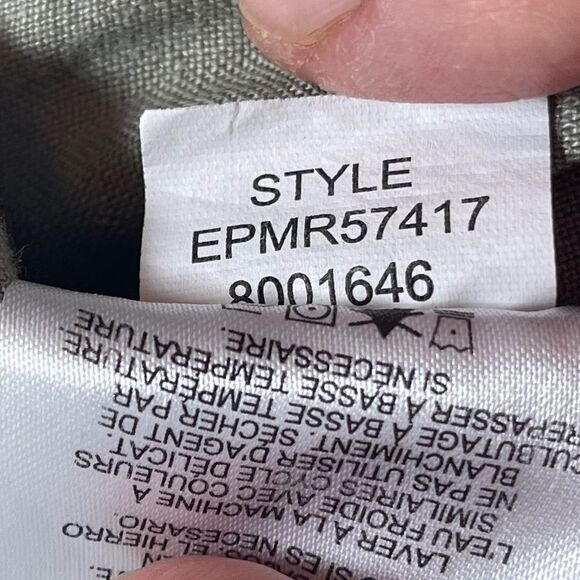 Ellen Tracy Army Green Linen Jogger Pants Sz L - Picture 6 of 8